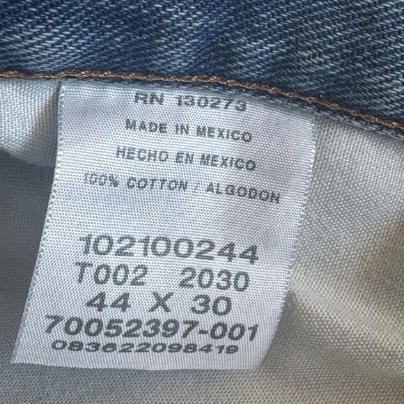 TWO PAIR Men's 44 X 30 Lee 100% Cotton Regular Fit Straight Leg Denim Jeans - Picture 4 of 5